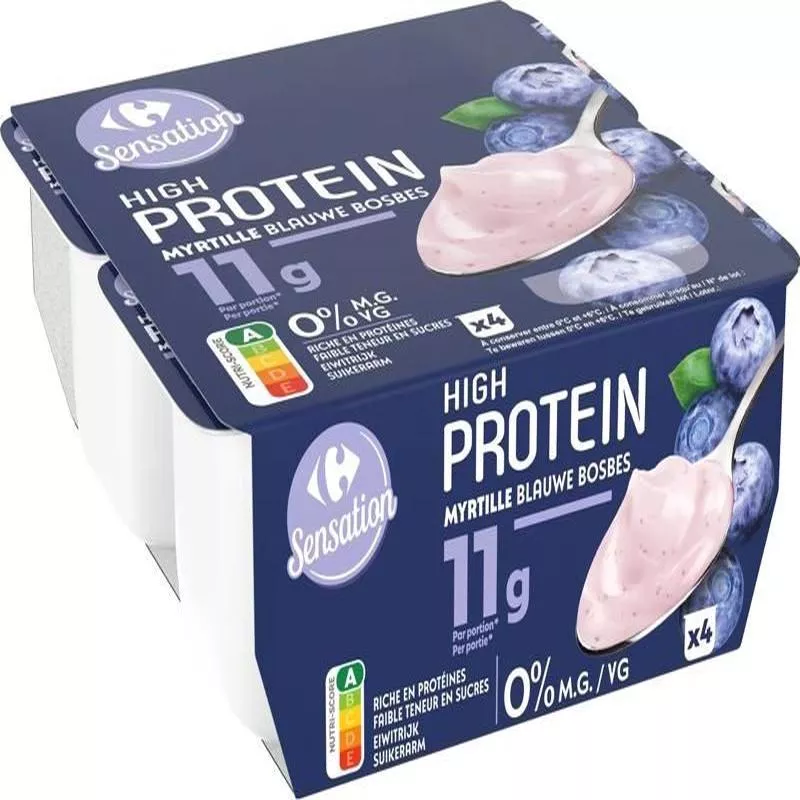 0% fat blueberry yogurt 4x120g (#113770)