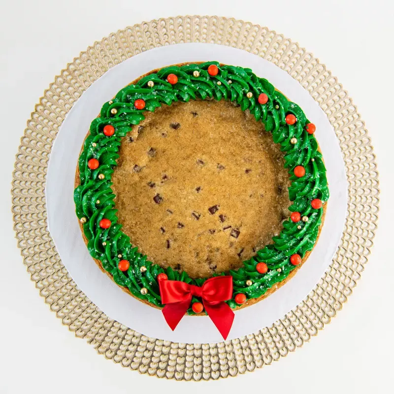 Christmas Wreath Cookie Cake