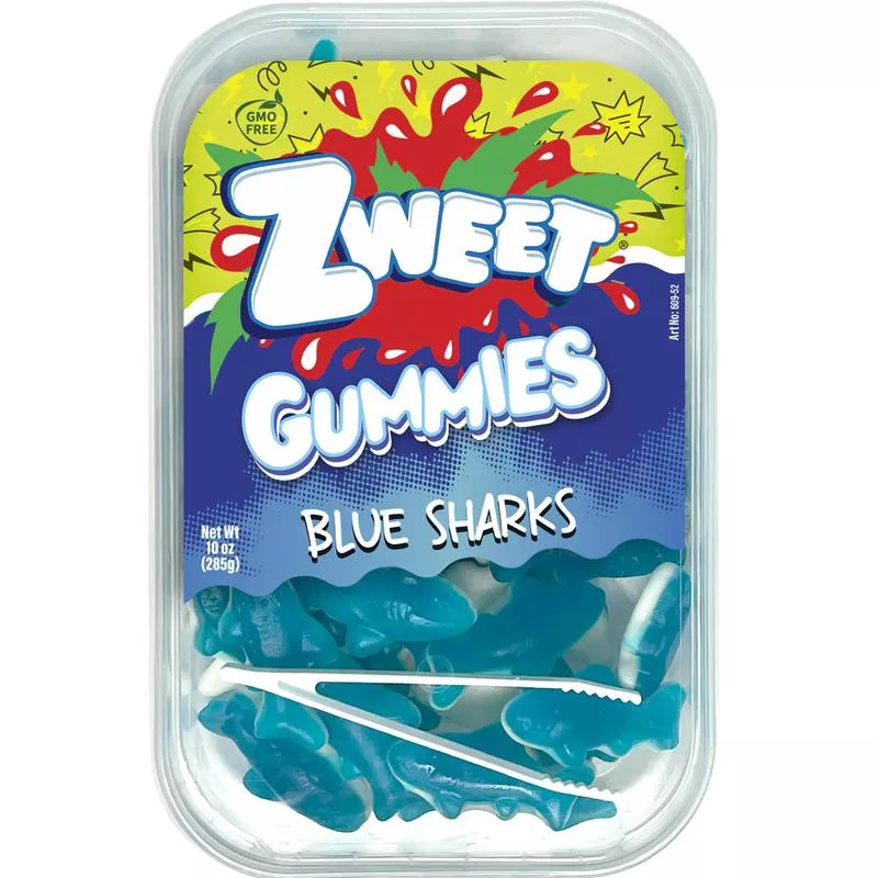 Zweet Gummy Blue Sharks 10oz (SNG6)