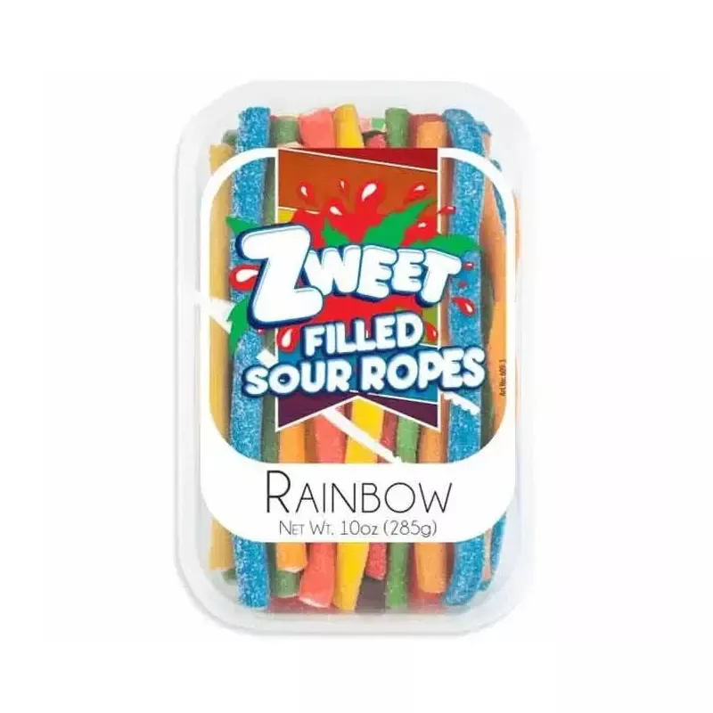 Zweet Rainbow Sour Ropes: 6-Piece Box